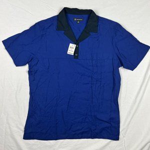 INC INTERNATIONAL CONCEPTS BLUE AND BLACK SHORT SLEEVE TEE
